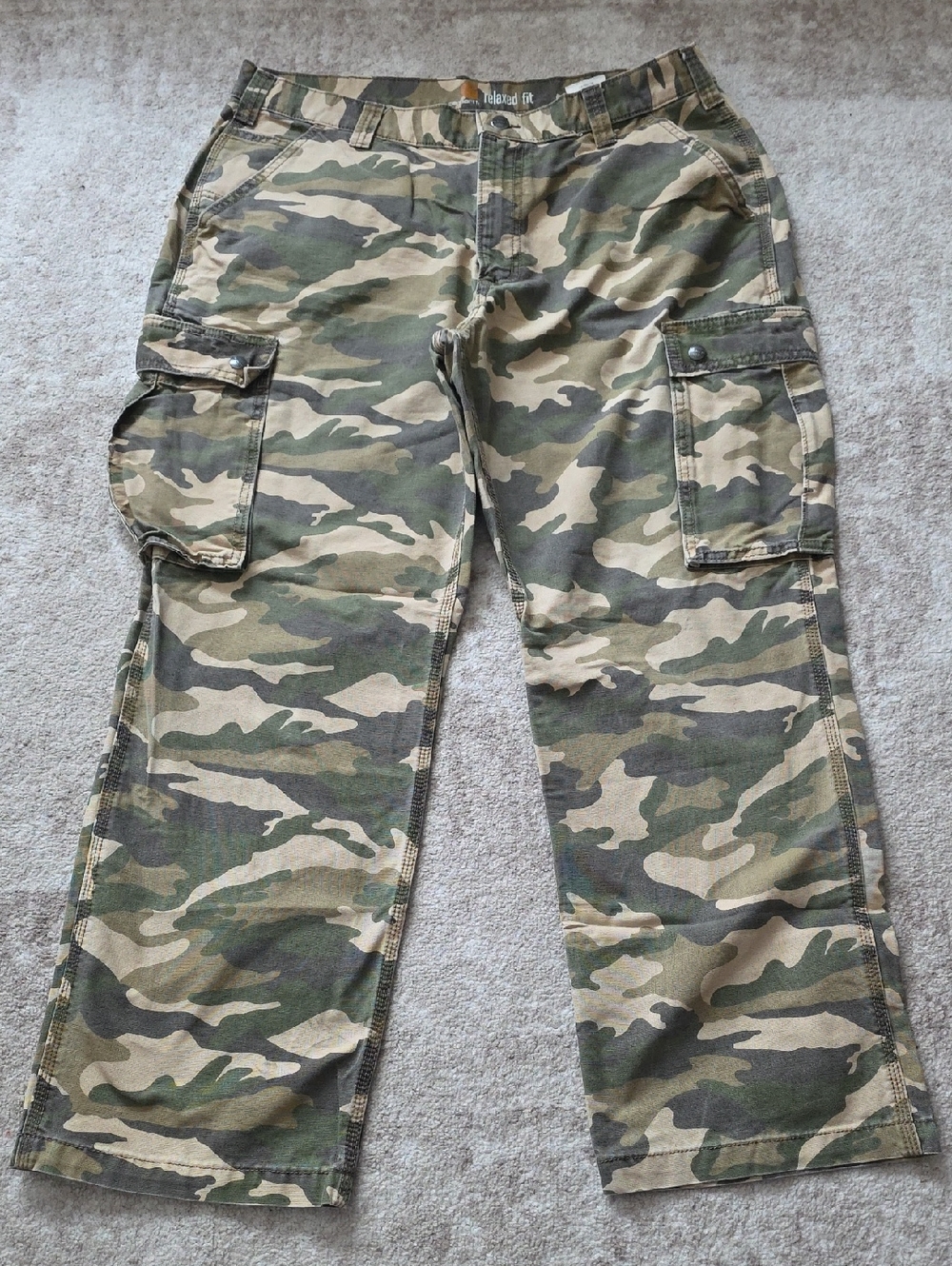Carhartt Camouflage Cargo Pants - Men - Green/Tan Camo